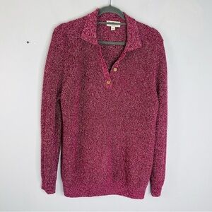 Vintage Thompson Size 1X Linen Cotton Collared Oversized Sweater